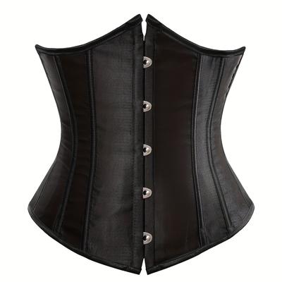 TEMU Solid Strapless Corset Bustier, Waist Trainer Slimming Lace Up Body Shaper, Women's Lingerie & Shapewear