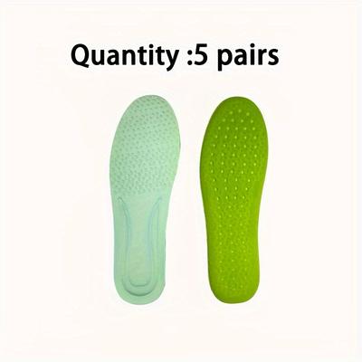 TEMU 5 Pairs Ultra-comfortable Arch Support Insoles - Soft, Breathable & Shock-absorbing With Technology