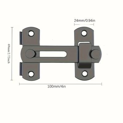 TEMU Stainless Steel Barn Door Lock Set - 180Â° Flip Sliding For Garage, Bathroom, Pet