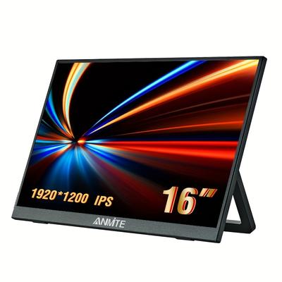 TEMU 16 Inch Portable Monitor 1200p Hdr 16:10 Low Blue Light For / Ps5/ 5/ Switch/ Mobile Phone/ Computer/ Laptop Expansion Image