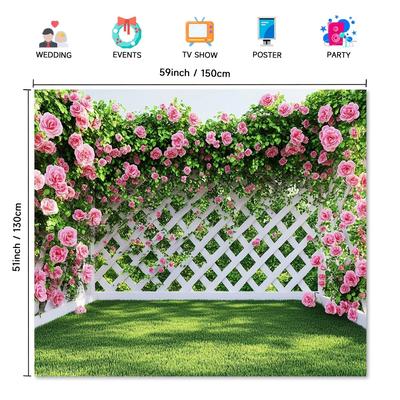 TEMU Fence Banner - Indoor & Outdoor Decor, Ideal For Festivals, Family Photos & Seasonal Celebrations, Polyester Image