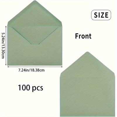 TEMU 100pcs Envelopes Greeting Card Envelopes Wedding Invitation Cards, Greeting Cards, Birthday Shower Invitations