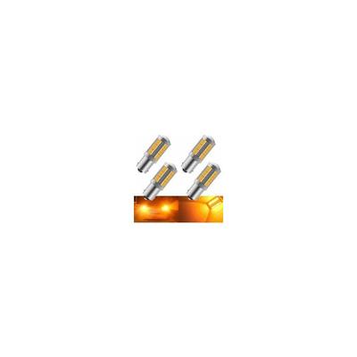 4 Stück bernsteinfarbene 1156 BAU15S PY21W LED-Birnen, 900 lm, superhelle Blinker vorne und hinten