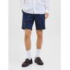 Chinoshorts JACK & JONES "JPSTACE SUMMER SHORT SRT SN", Herren, Gr. M, N-Gr, blau (night sky), Web, Obermaterial: 74% Baumwolle, 26% Leinen, unifarben, modisch, regular fit kniefrei, Hosen, im Four-Pocket Style