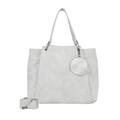 Henkeltasche FRITZI AUS PREUSSEN "Brigitte x fritzi Special Shopper42", Damen, Gr. B/H/T: 40cm x 29cm x 40cm, grau, Polyurethan (PU), unifarben, Taschen, mit abnehmbarem Anhänger