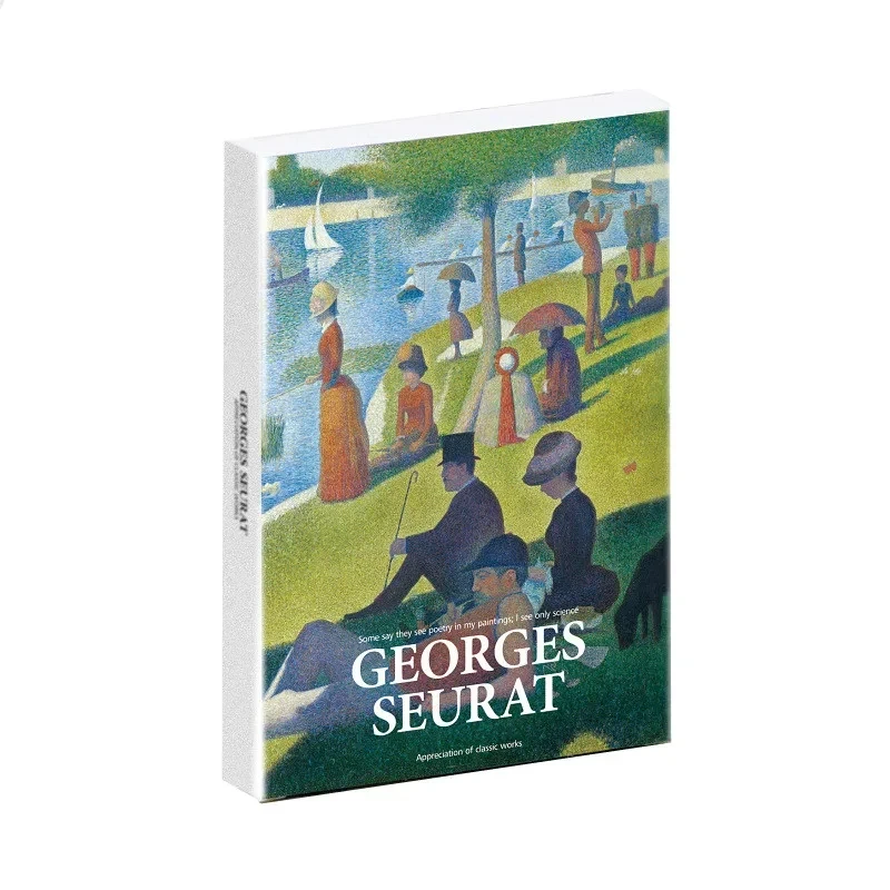 30 Stück Frankreich Künstler Georges Seurat Kunstwerk Postkarten INS Stil Geschenk Nachricht Wunsch Grußkarte für DIY Wandaufkleber Dekoration Image