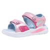 Sandale KANGAROOS "K-SLS Penny", Gr. 32, pink (daisy pink, blau sky), Synthetik, Textil, sportlich, Schuhe, mit Blinkfunktion