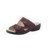 Pantolette BELVIDA, Damen, Gr. 38, rot (bordeaux), Veloursleder, Nubukleder, Basic, Schuhe