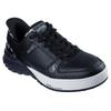 Slip-On Sneaker SKECHERS "SIZZLE-SNOOP SIZZLE SLIP-INS PAISLEY", Herren, Gr. 44, schwarz-weiß (schwarz, weiß), Leder, modisch, Schuhe, Snoop Dogg Sneaker, Sneaker zum Schlupfen