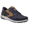 Sneaker JOSEF SEIBEL "Enrico 20", Herren, Gr. 45, blau (indigo, kombi), Leder, Veloursleder, kontrastfarbene Details, casual, Schuhe, Freizeitschuh, Komfortschuh, Schnürschuh in Weite G (weit)