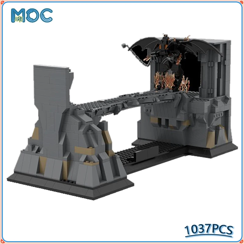 Ringe Filmreihe Khazad-Dum Brücke Baustein Modell Architektur Set Moc DIY Ziegel Lernspiel zeug Geburtstags kind Geschenke Image