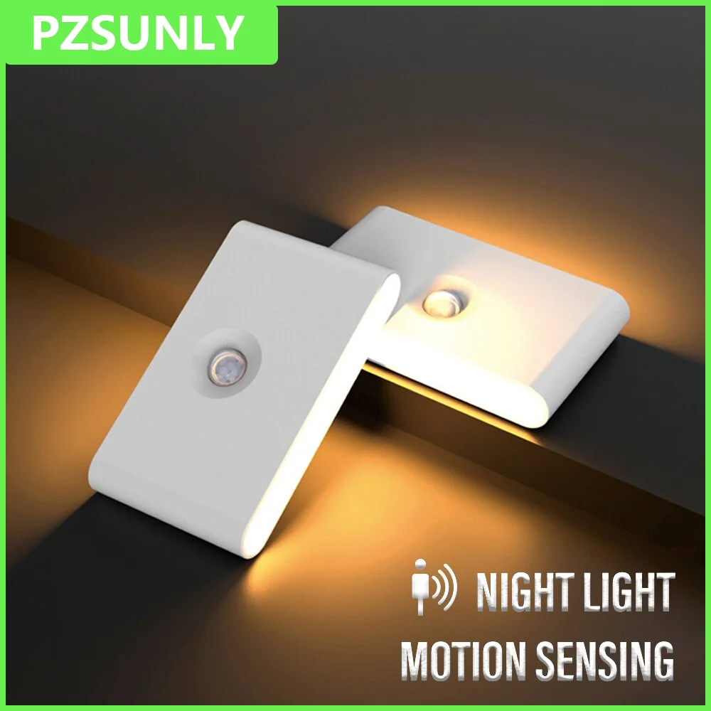 LED-Wandleuchte, Bewegungsmelder, Licht, kabelloses Nachtlicht, Typ C, wiederaufladbare Wandleuchten für Wohnzimmer, Flur, Schlafzimmer