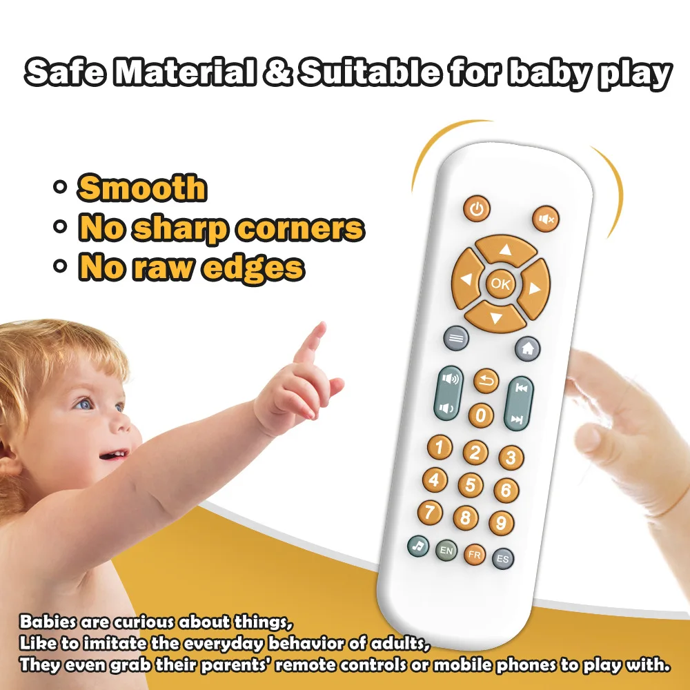 Baby-TV-Simulationsfernbedienung Kinderfernbedienung für TV Musik-Lernspielzeug Frühkindliche Bildung Pädagogisches Babyspielzeug