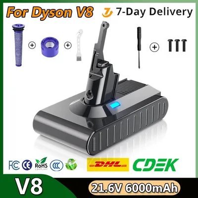 100 % NEU für Dyson V8 21,6 V 12800 mAh Ersatzakku für Dyson V8 Absolute Cord-Free Vacuum Image