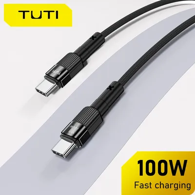 TUTI 100W Typ-C TO Typ-C Schnellladekabel, geeignet für MacBook iPad, Samsung POCO F3 Realme Image