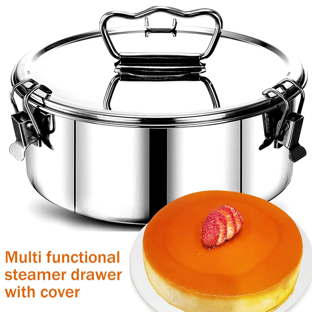Flanform Edelstahl Kuchen Backen Flanform Form 1,5 QT Käsekuchen Pfannen Flanera Flanform Tragbare Küche Kuchen Backwerkzeuge