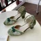 New Women Dress Shoes High Heels Mary Janes Shoes Denim Pumps Ankle Strap Ladies Shoe Office Zapatos Mujer