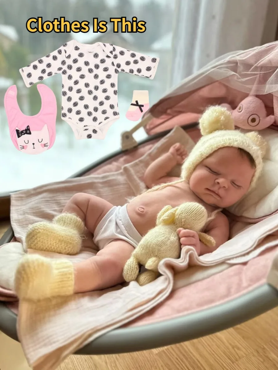 18 Zoll lebensechte bebe Ganzkörper Silikon wieder geborene Puppe Mädchen mit Kleidung handgemachte realistische neugeborene Mädchen Puppe