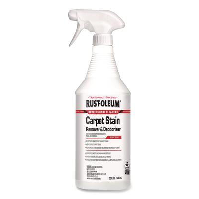 Rust-Oleum Carpet Stain Remover Plus Deodorizer, Lemon Scent, 32 oz Spray Bottle, 6/Carton (RST352258) Case of 6 Rust-Oleum® Carpet Cleaners and Deodo