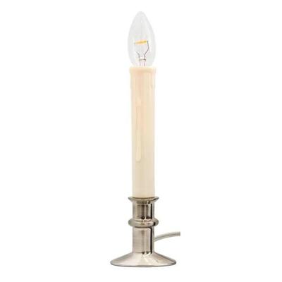 Celestial Lights 70797 - 0.5 watt Adjustable Brushed Nickel Base Window Hugger� Plug-In LED Window Candles
