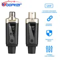 Woopker Sistema microfonico wireless UHF Convertitore adattatore microfono XLR Set trasmettitore automatico Microfono dinamico a condensatore
