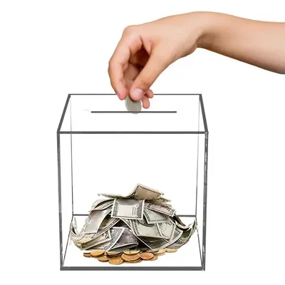 Clear Piggy Bank Unopenable Acrylic Clear Bank Box Large Piggy Banks For Adults Change Jar Children