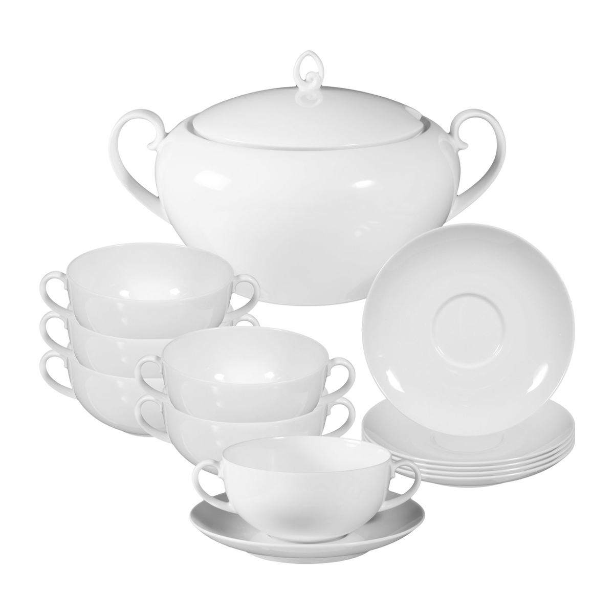 Seltmann Weiden Rondo/Liane Weiß Suppen-Set 13-teilig Image