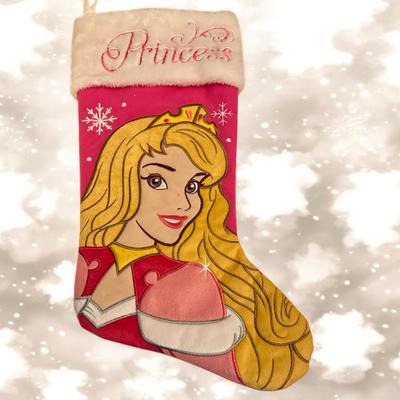 Disney Accessories | Disney Princess Christmas Stocking~Aurora~Pink Plush Fabric | Color: Pink/White | Size: Osg
