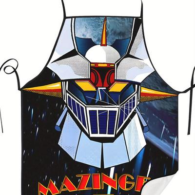 TEMU Unisex Household Cooking Apron Featuring A Robot Anime Design.