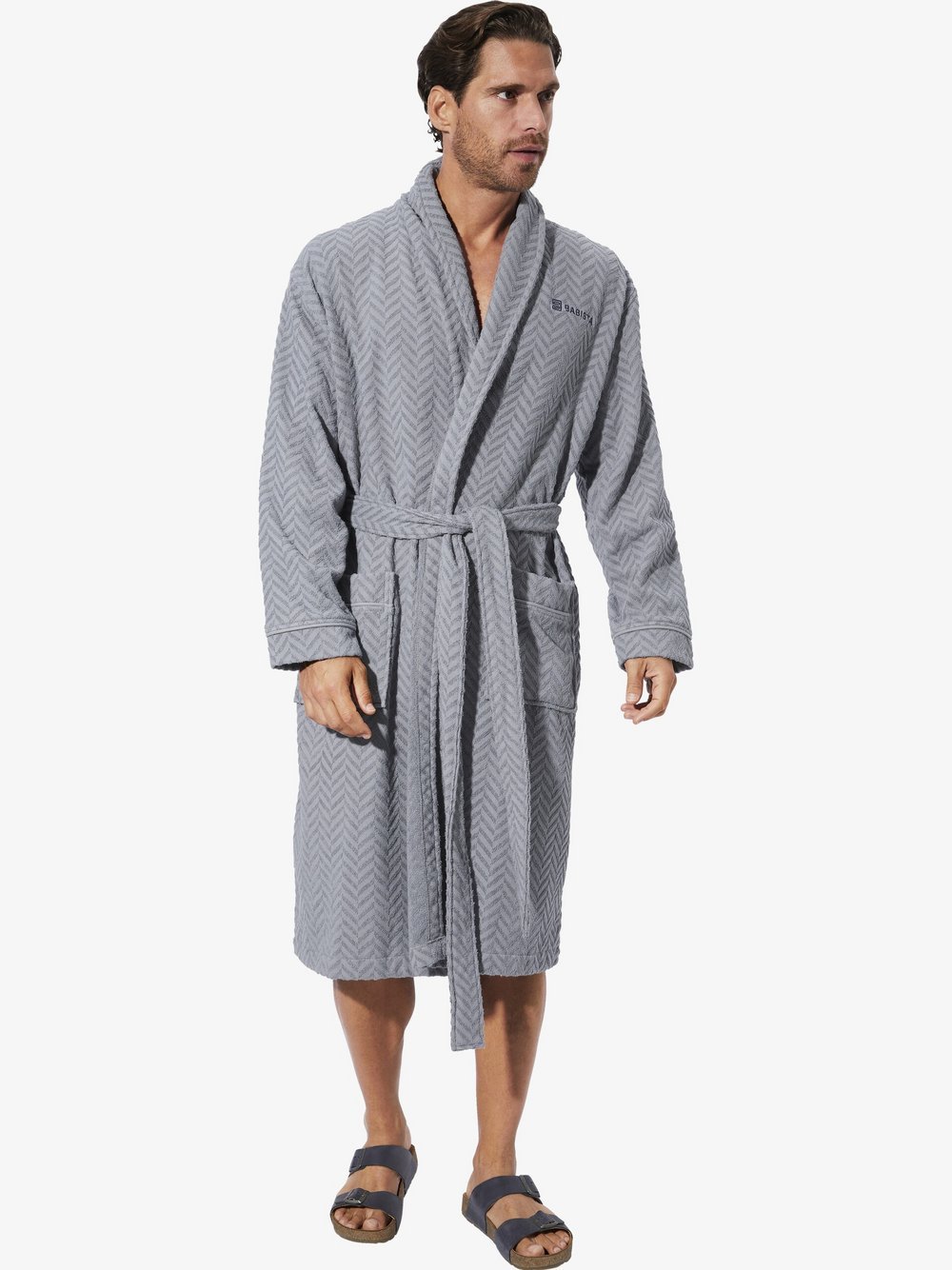 BABISTA Bademantel Herren grau, L Image