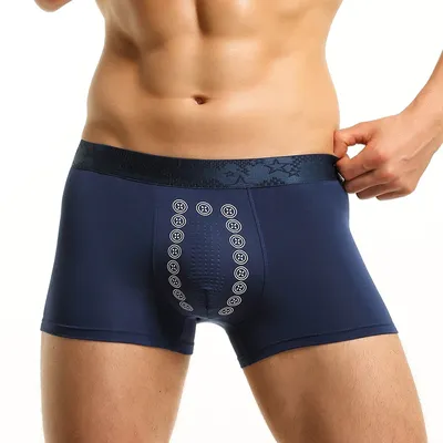 3er-Pack Herrenunterwäsche, Herren-Boxershorts mit Negativ-Ionen-Motiv, sommerliche, dünne, bequeme und atmungsaktive Sport-Boxershorts Image