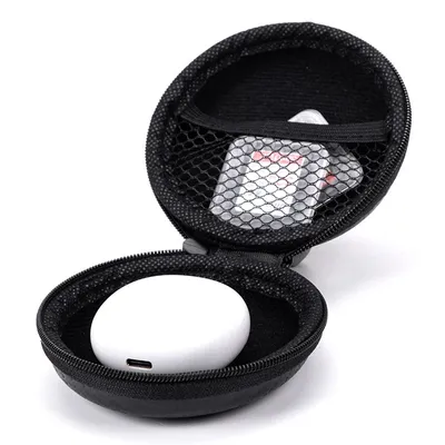 Tragbare Kopfhörer Fall Oval Lagerung Tasche Kopfhörer EVA Lagerung Box Schwarz Halten Lagerung Box Tragbare Reise Staubdicht Organizin Image