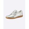 Sneaker CAPRICE, Damen, Gr. 5, silber (silberfarben), Glattleder, sportlich, Schuhe