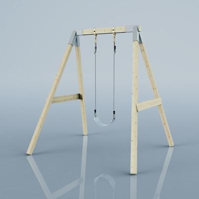 Schaukel Giraffe aus Holz in Blau - Polarplay Image