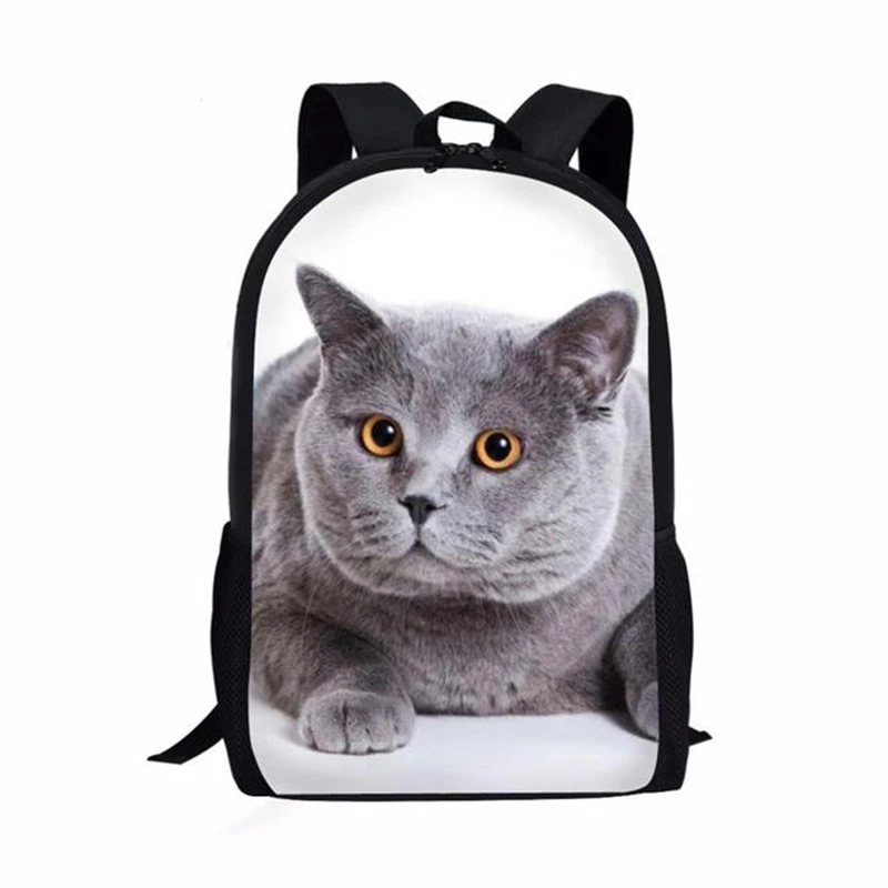 Sacs à dos pour ordinateur portable chat populaire à la mode sacs d'école pour élèves impression 3D Oxford sacs à dos d'ordinateur portable imperméables pour garçons/filles