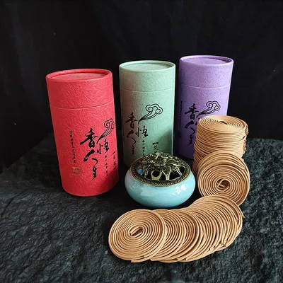 120 Plate/box Natural Sandalwood Lavender Coil Incense Aromatherapy Buddha Yoga Incense Indoor Burning Home Fragrance