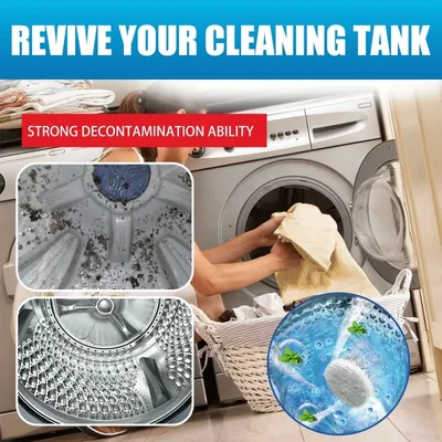 D0AD 12PCS Effective Washing Machine Cleaner Formula, Eliminates Limescale Residues