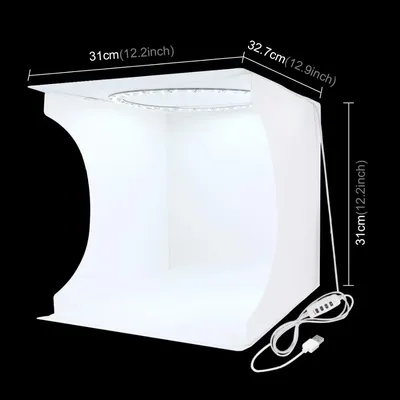 30cm Desktop Studio Box Kit Folding Portable Ring Light Photo Lighting Studio Shooting Tent Box with