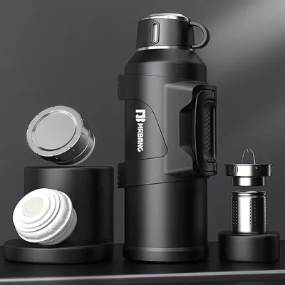 DUTRIEUX Outdoor Thermos Kettle 316 Stainless Steel Large Capacity Thermos Cup Thickened Home Kettle