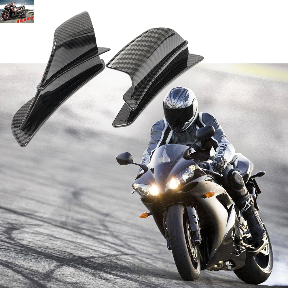 Per Yamaha YZF R1 R1M R3 R6 R7 R25 R125 accessori moto carenatura anteriore lato aletta deflettore ala Spoiler 1 paio