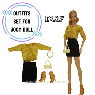 Moda bambola vestiti accessori scarpe Set DC17 per Barbie Blyth 1/6 30cm MH CD FR SD Kurhn BJD