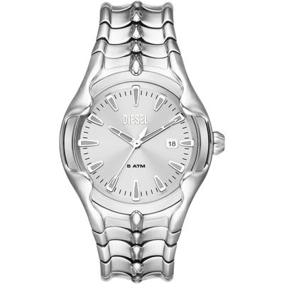 Quarzuhr DIESEL "VERT", silber (silberfarben,silberfarben), Armbanduhren, Herren, Armbanduhr, Herrenuhr, Edelstahlarmband, analog, Tag Image