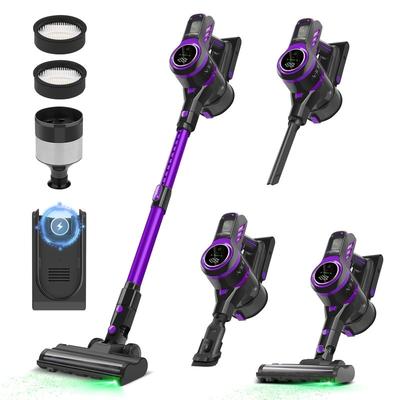 Cordless Vacuum Cleaner,HEPA Filter,Side Light,Max 55Mins,for Pet Hair,Hard Floors & Carpets,Full Touch Screen