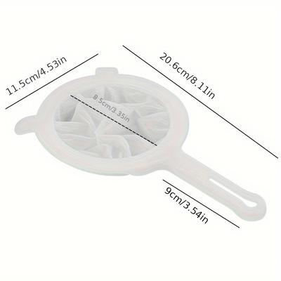 TEMU 1pc 300 Mesh Fine Strainer With Double Ear Handle - Food-safe Plastic, Ideal For Filtering Soy Milk, Coffee, Juice & Food - Nylon Sieve For Kitchen Use Image