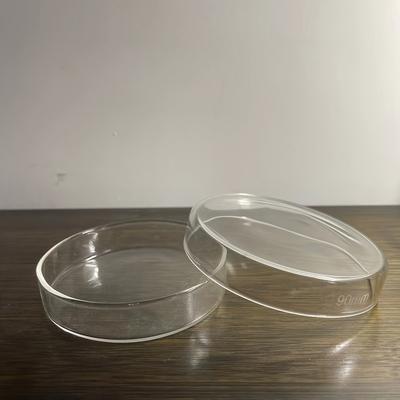 TEMU Glass Cell Dish With Lid - 1pc, 90mm, High Borosilicate, Heat-resistant, Ideal For Laboratory Research And Educational Purposes