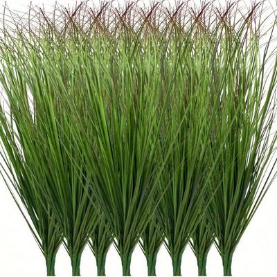 TEMU 12/24pcs Artificial Grass Plants, Shrubs , Artificial Tall Grass Fake Plants For Outdoor Decor, Artificial Greenery Stems For Room Indoor Home Decor