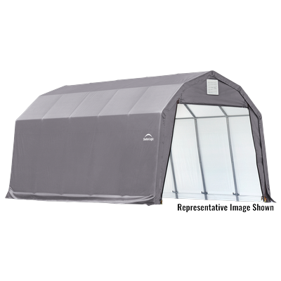 Shelterlogic Sheltercoat Barn Style Garage (All Options), 12 x 20 x 11 ft. / Grey