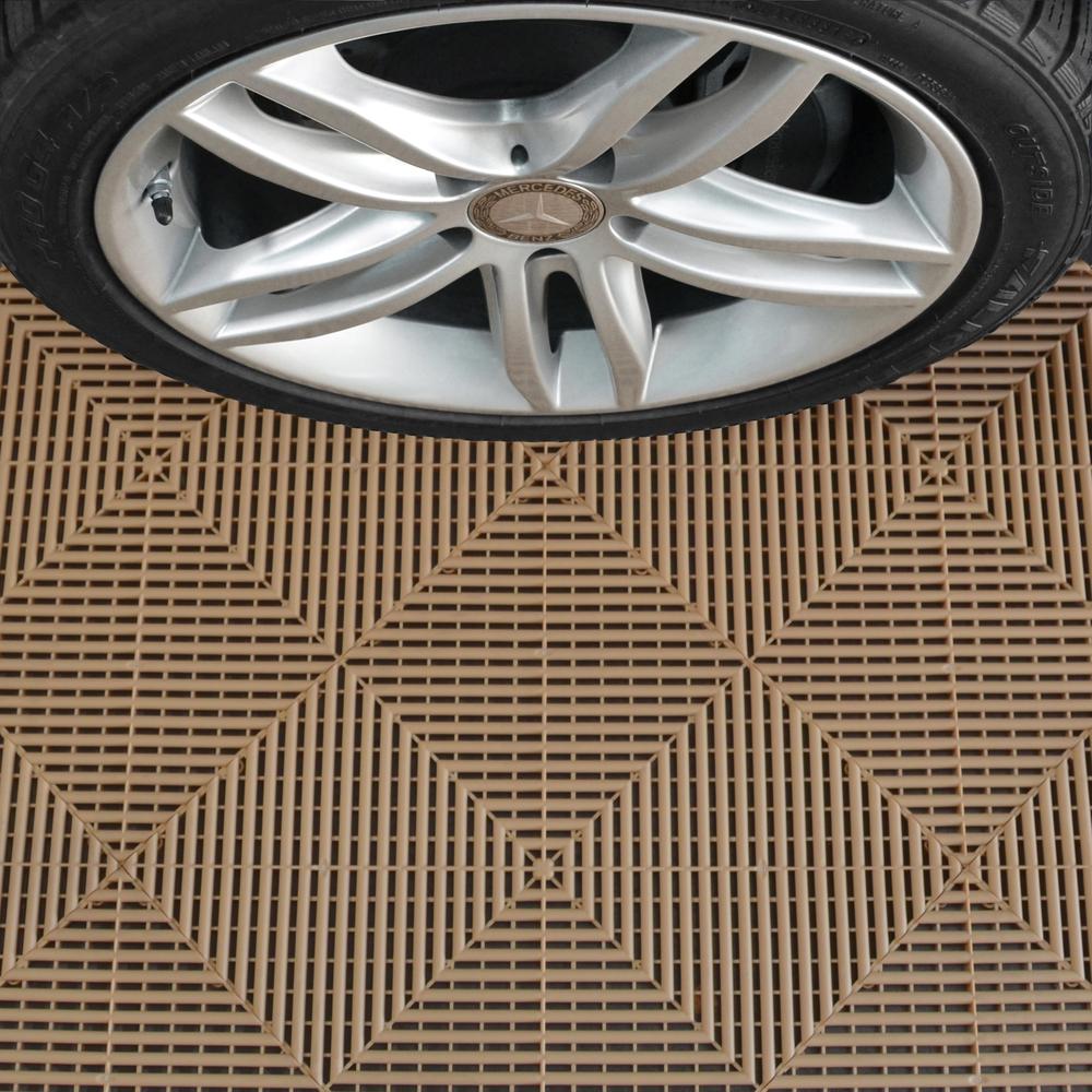 Swisstrax Mocha Java Ribtrax Pro Garage Floor Tile (24-Pack)