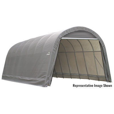 Shelterlogic Sheltercoat Wind And Snow Rated Roundtop Garage, 15 x 20 ft. / Grey