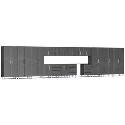 Ulti-MATE Garage Cabinets 19-Piece Super-Set, Stardust Silver